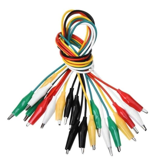 10 Piezas de Cable Caiman 40cm Tenaza 5 Colores Mixtos