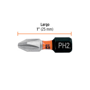 Puntas de Impacto Cruz Phillips PH2 de 1