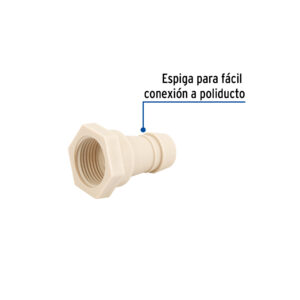 Conector Manguera Insercion Rosca Interior 1" x 1"