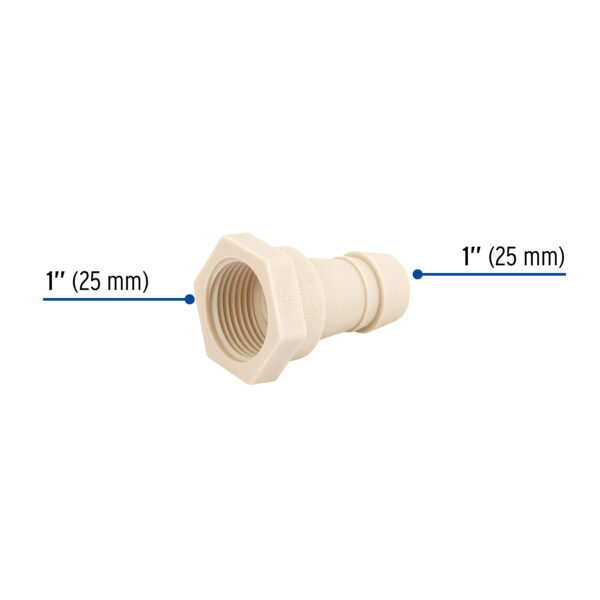 Conector Manguera Insercion Rosca Interior 1" x 1"