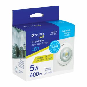 Luminario Empotrable LED Cuadrado 5w 6500k Blanco 400lm