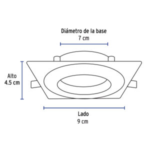 Luminario Empotrable LED Cuadrado 5w 6500k Blanco 400lm