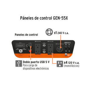 Generador electrico a gasolina, 5,500 W