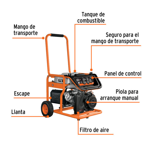 Generador electrico a gasolina, 5,500 W