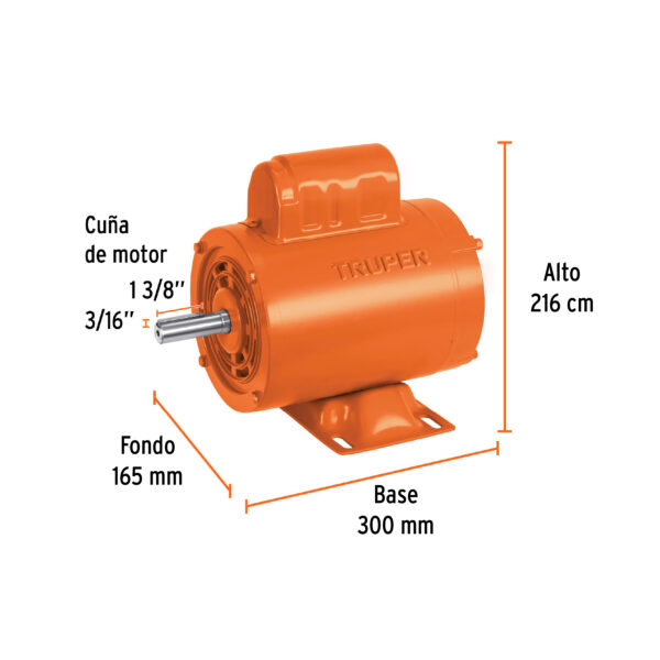 Motor monofasico de 1/4 HP, alta, Truper