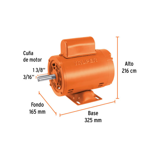 Motor monofasico de 1/4 HP, baja, Truper