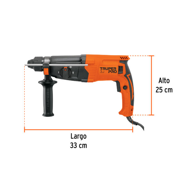 Rotomartillo SDS Plus 3 Joules 800 W, profesional Truper