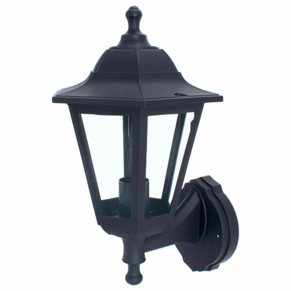 farol de pared colonial negro