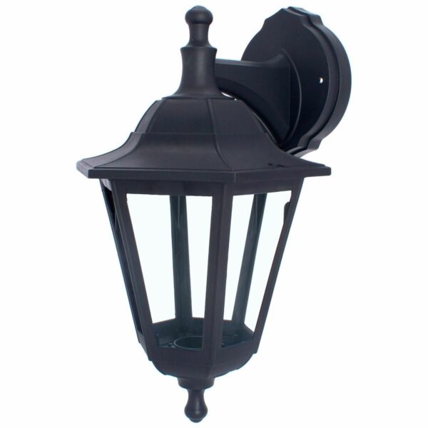 farol de pared colonial negro