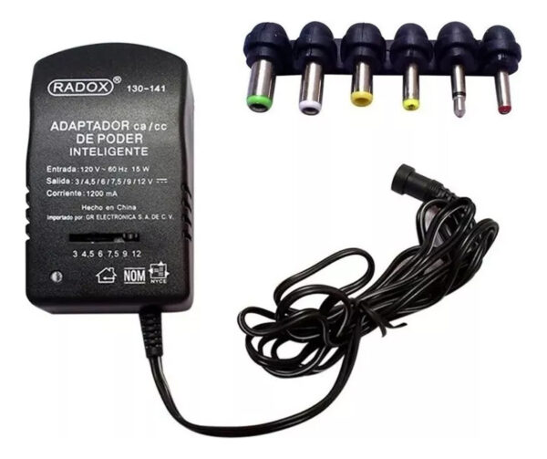 Eliminador Adaptador Universal Regulable de 3v a 12v de 1.2A