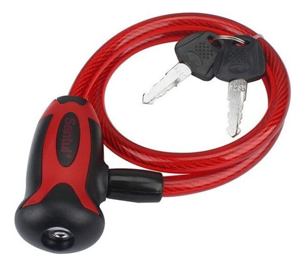 Candado Uso Rudo de cable de Acero 3/8" Largo 65cm con llave