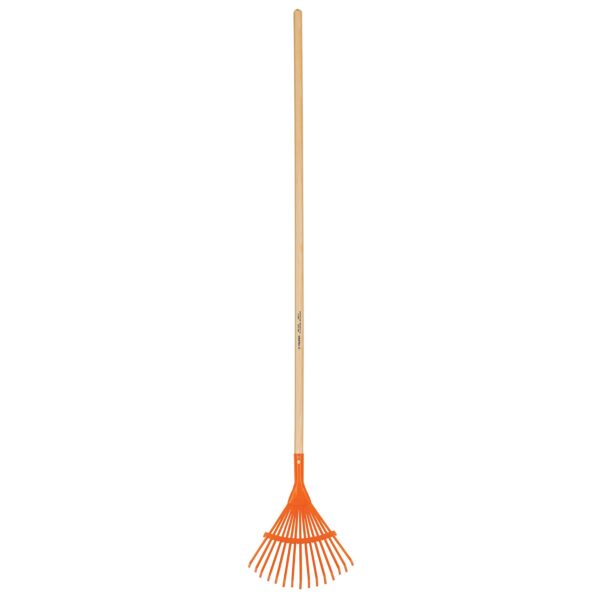 Escoba metalica con 15 dientes, cabeza curva