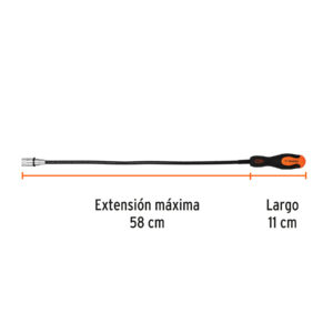 Iman extensible flexible de acero con LED 3kg