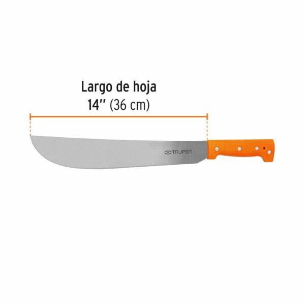 Machete estandar 14" cacha naranja