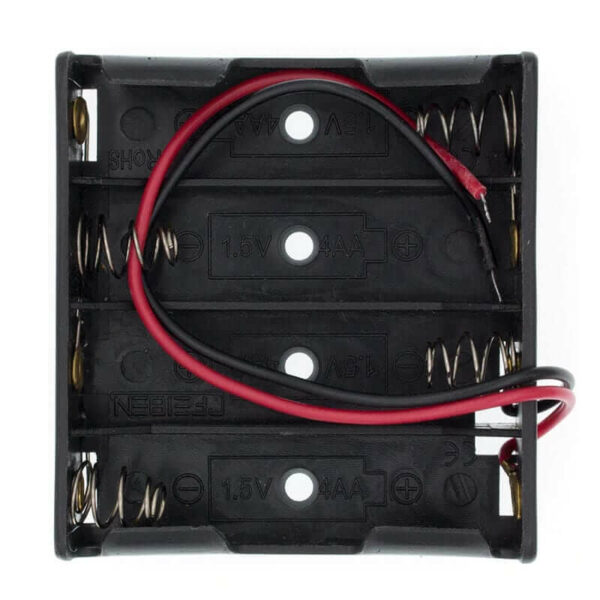 Pack de 10 porta pilas para 4 pilas AA para montaje