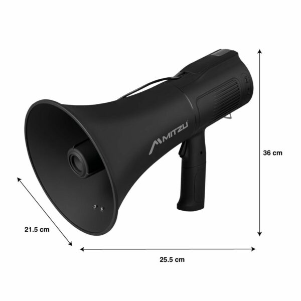 Megafono Recargable 25wrms Alcance Maximo 800m