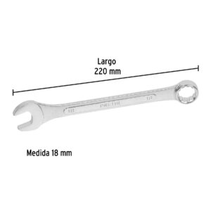 Llave combinada 18mm Pretul