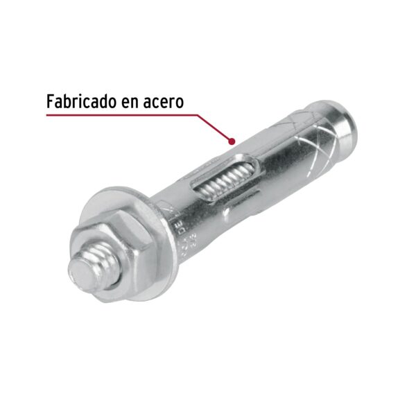Taquete de expansion, 1/4" con tornillo, caja 100 piezas