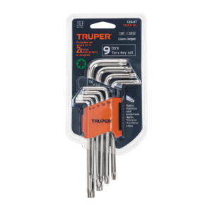 Juego de 9 llaves allen tipo torx largas