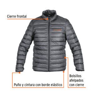 Chamarra de plumas para caballero, talla grande