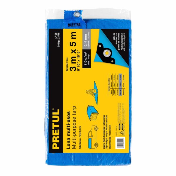 Lona 3x5m Azul Pretul