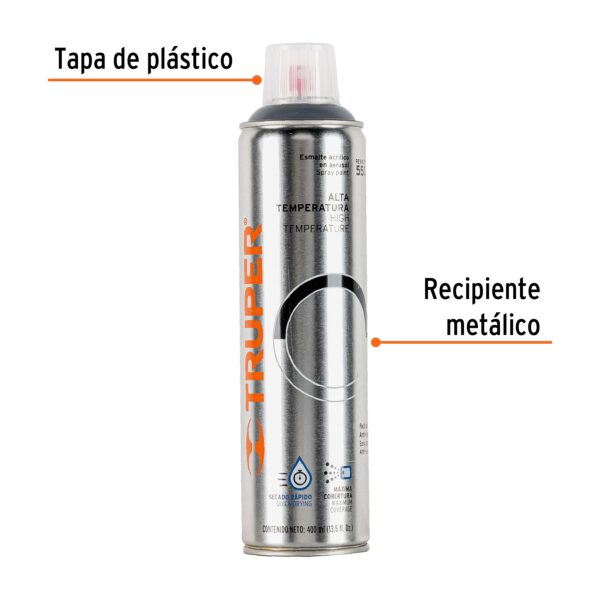 Pintura (Esmalte acrilico) aerosol,alta temperatura,aluminio