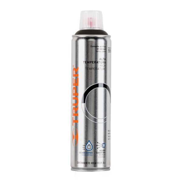 Pintura (Esmalte acrilico) en aerosol,alta temperatura,negro