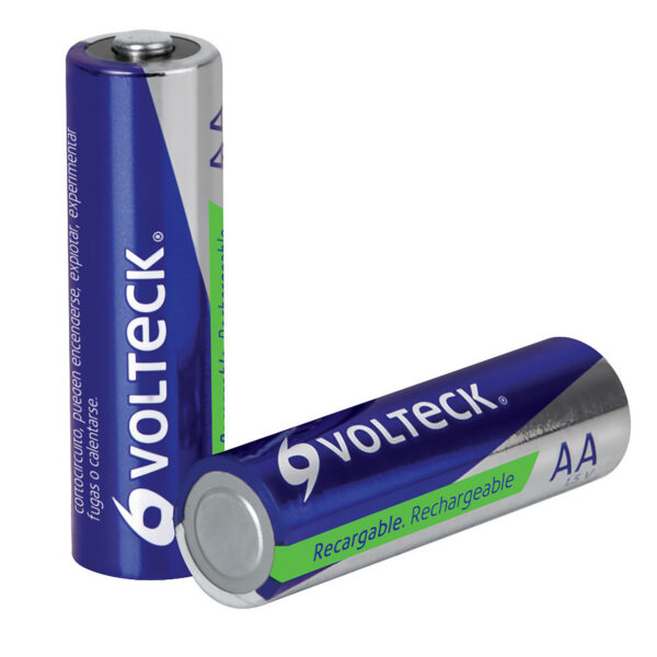 Pack de 2 Pilas recargables larga duracion AA de 2500mAh