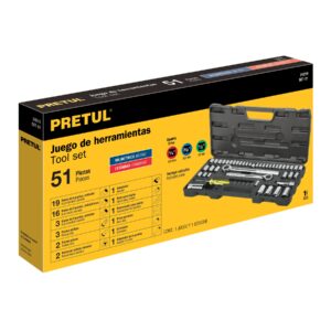 Set de herramientas para mecanica con 51 piezas Pretul