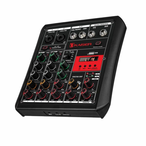 Mezcladora de audio Bluetooth de 6 canales