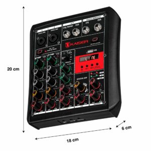 Mezcladora de audio Bluetooth de 6 canales