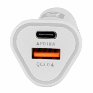 Cargador para Auto USB y Tipo C de 3A Carga Rapida