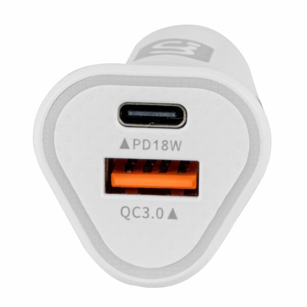 Cargador para Auto USB y Tipo C de 3A Carga Rapida