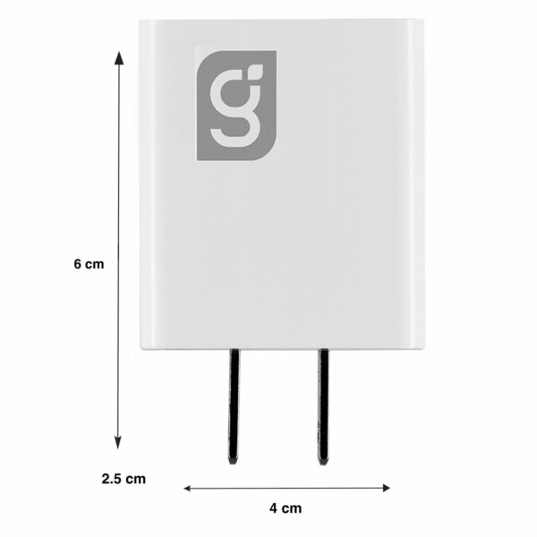 Cargador carga rápida 2.1A con 2 puertos USB Blanco