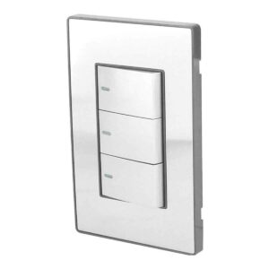 Placa Armada Triple Apagador con 1 Escalera Acero Inoxidable Cordoba
