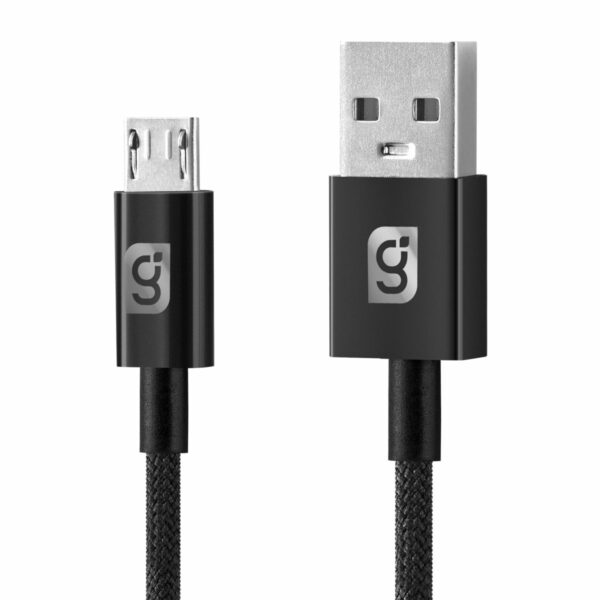 Cable Micro USB V8 2A 10w Negro Reforzado