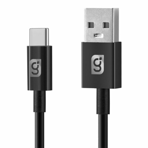 Cable USB Tipo C de 3A 60w Carga Rapida Negro de 1m