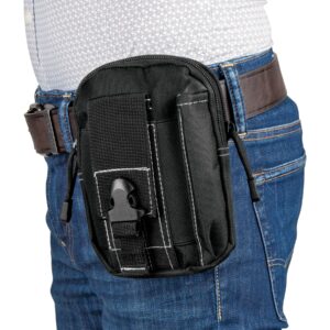 Bolso tactico para cinturon, negro