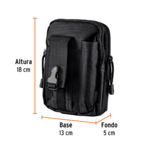 Bolso tactico para cinturon, negro