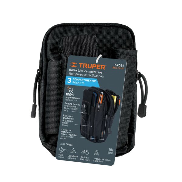 Bolso tactico para cinturon, negro