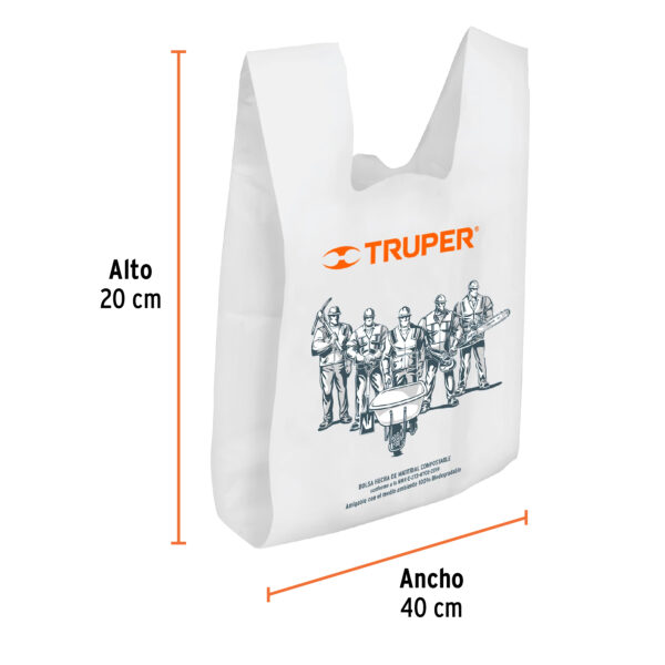 Bolsa plastica, 20 x 40 cm