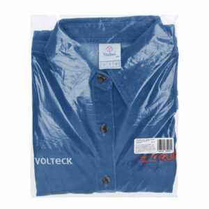 Camisa de mezclilla para dama, manga corta, talla mediana