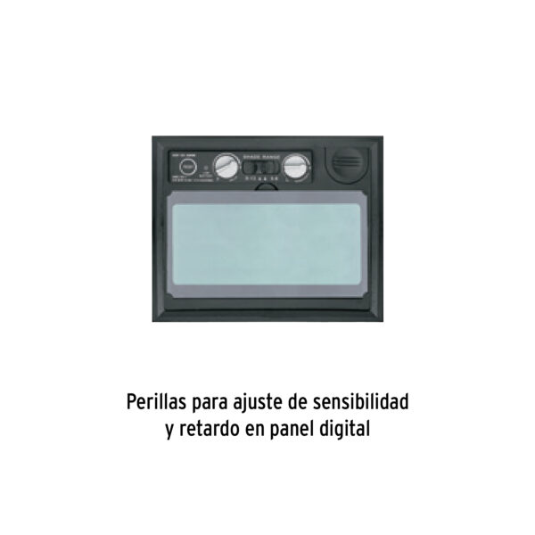 Careta profesional electronica para soldar con panel digital