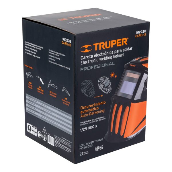 Careta profesional electronica para soldar con panel digital