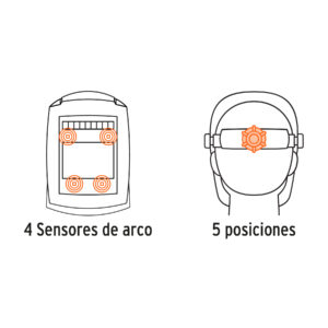 Careta profesional electronica para soldar con panel digital