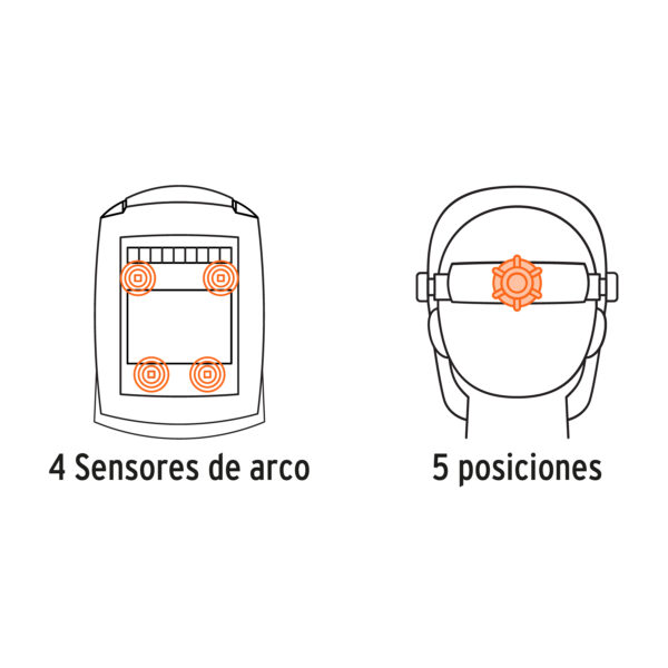 Careta profesional electronica para soldar con panel digital