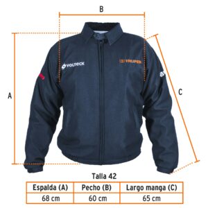 Chamarra con logo, talla 42