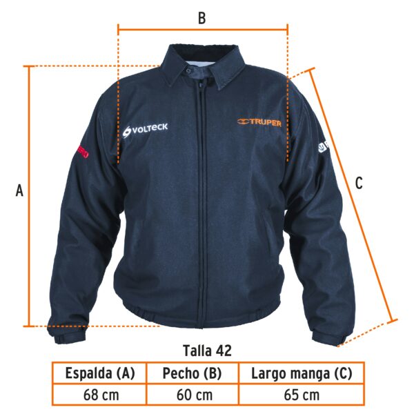 Chamarra con logo, talla 42