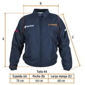 Chamarra con logo, talla 44