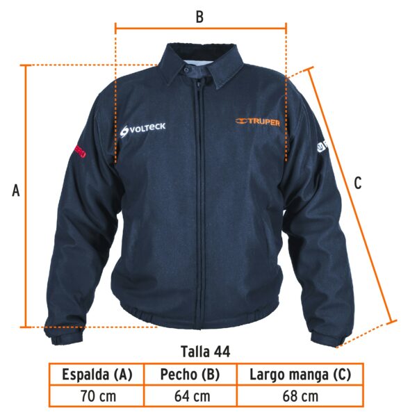 Chamarra con logo, talla 44